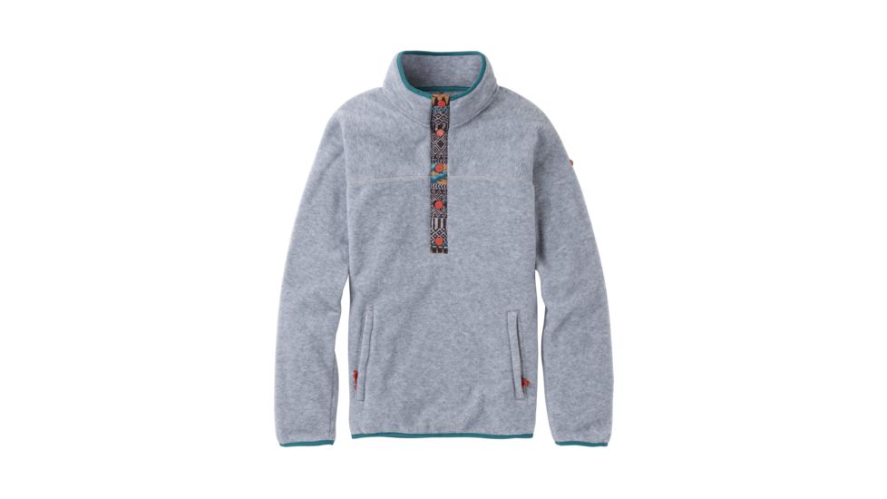 Burton Hearth Fleece Pullover - Womens, Gray Heather, Extra Small, 17338104020XS