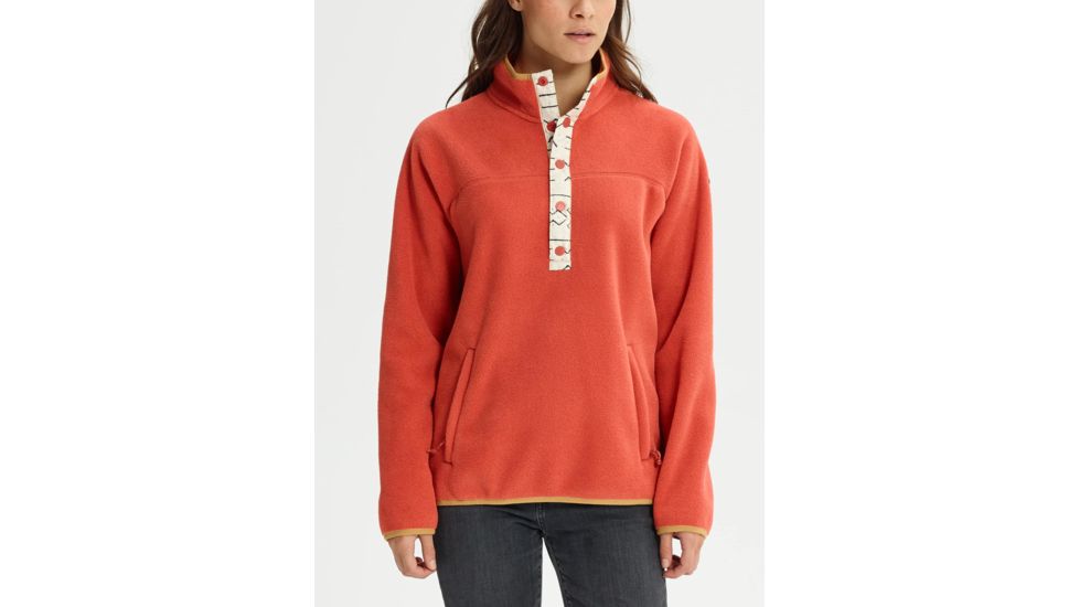 Burton Hearth Fleece Pullover - Womens, Hot Sauce, Medium, 17338104600M