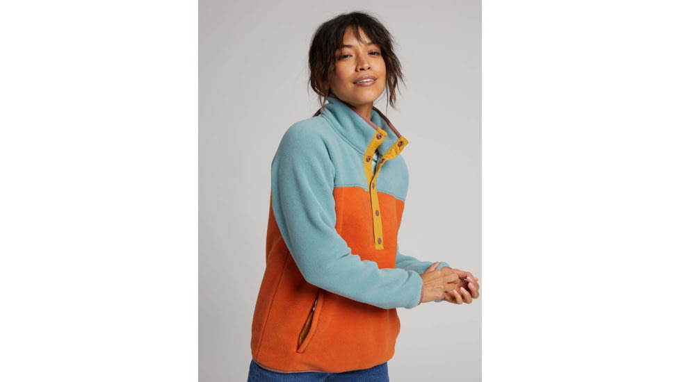 Burton Hearth Fleece Pullover - Womens, Trellis/Burnt Ochre, Extra Small, 17338108300-XS