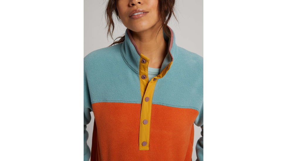 Burton Hearth Fleece Pullover - Womens, Trellis/Burnt Ochre, Extra Small, 17338108300-XS