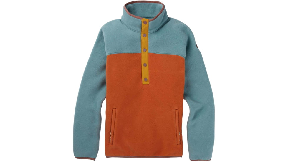 Burton Hearth Fleece Pullover - Womens, Trellis/Burnt Ochre, Extra Small, 17338108300-XS