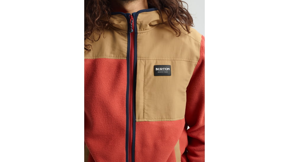 Burton Hearth Hooded Full-Zip Jacket - Mens, Tandori / Kelp, Small, 21357100600-S