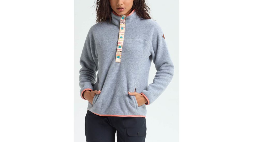 Burton Hearth Pullover - Womens, Gray Heather, Small, 17338106020-S