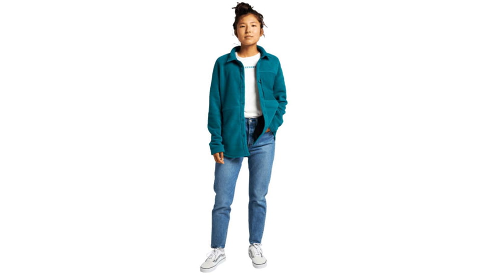 Burton Hearth Snap-Up Fleece - Womens, Shaded Spruce, Small, 22025101300-S