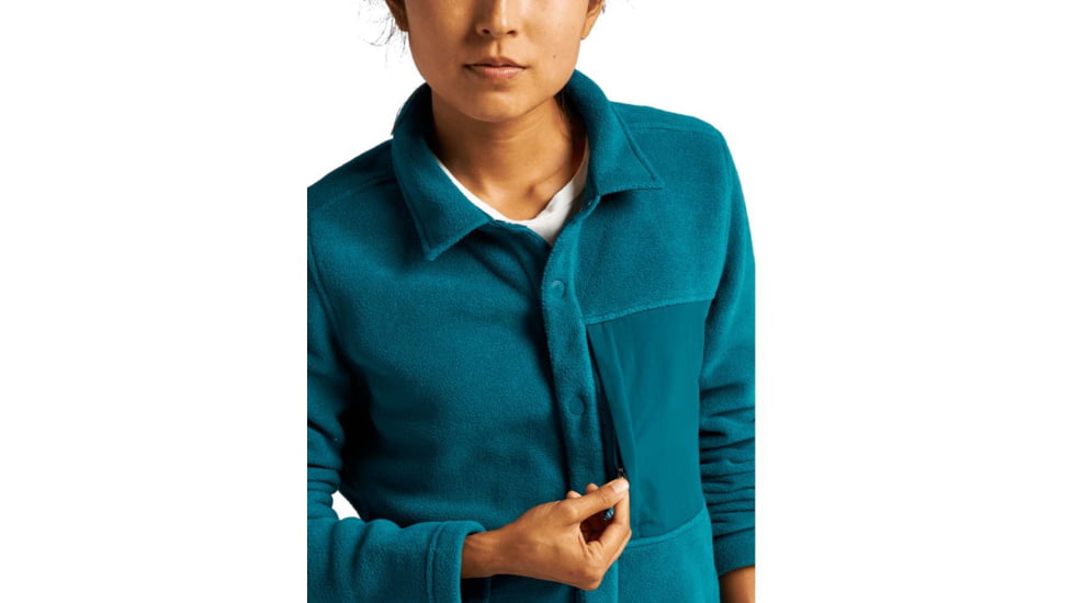 Burton Hearth Snap-Up Fleece - Womens, Shaded Spruce, Small, 22025101300-S