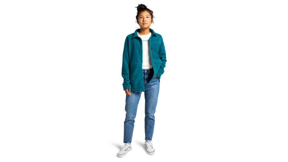 Burton Hearth Snap-Up Fleece - Womens, Shaded Spruce, Small, 22025101300-S