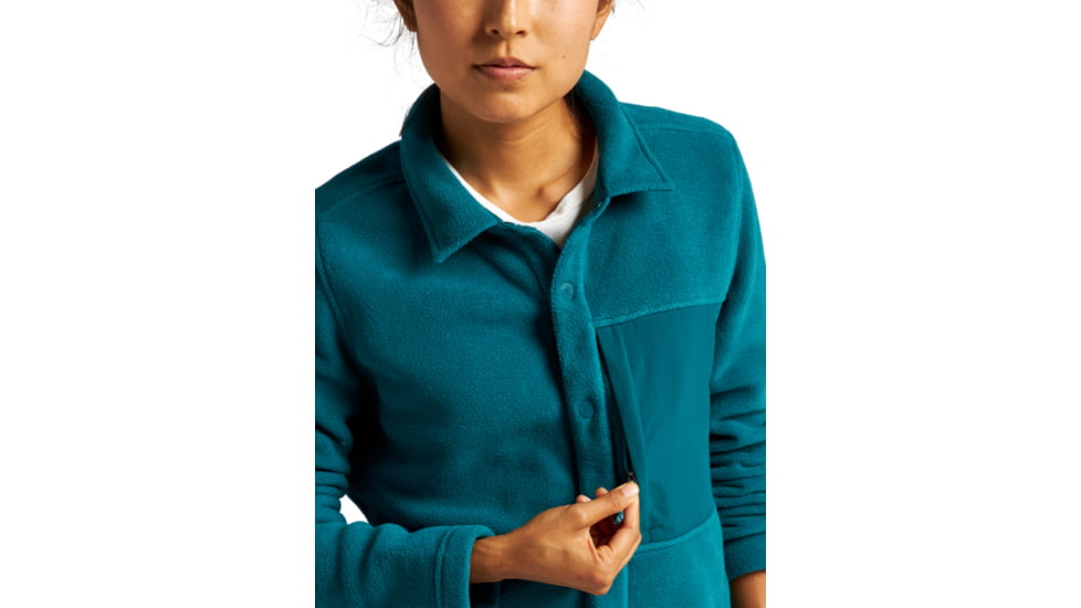 Burton Hearth Snap-Up Fleece - Womens, Shaded Spruce, Small, 22025101300-S