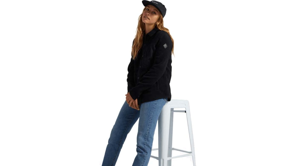 Burton Hearth Snap-Up Fleece - Women's, True Black, Medium, 22025100001-M