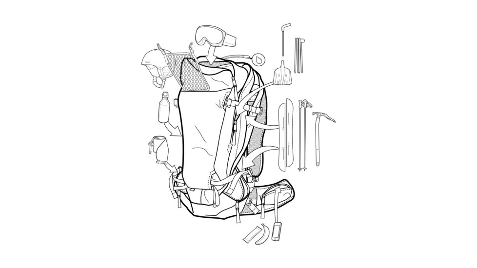 Burton Incline Backpack, 20L, Stout White Coated Ripstop, 20 Liter, 18518101100