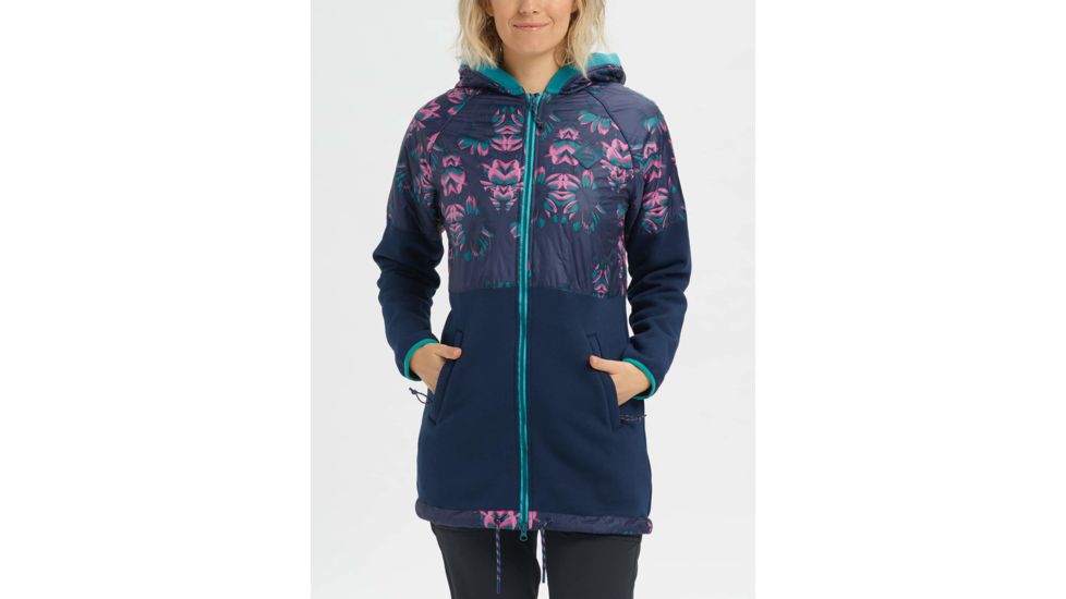Burton Khalsa Hybrid Full-Zip Jacket - Womens, Dress Blue Stylus / Dress Blue, Large, 21356100400-L