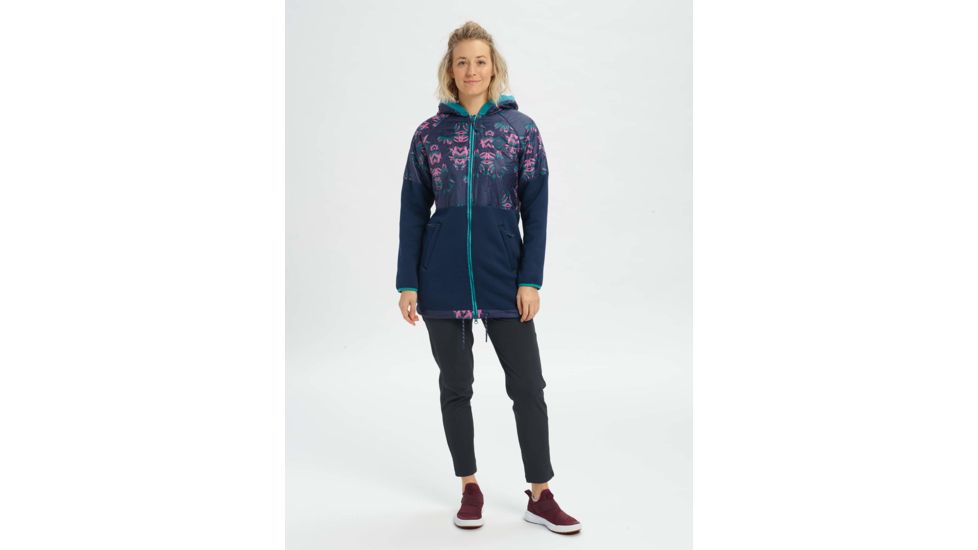 Burton Khalsa Hybrid Full-Zip Jacket - Womens, Dress Blue Stylus / Dress Blue, Large, 21356100400-L