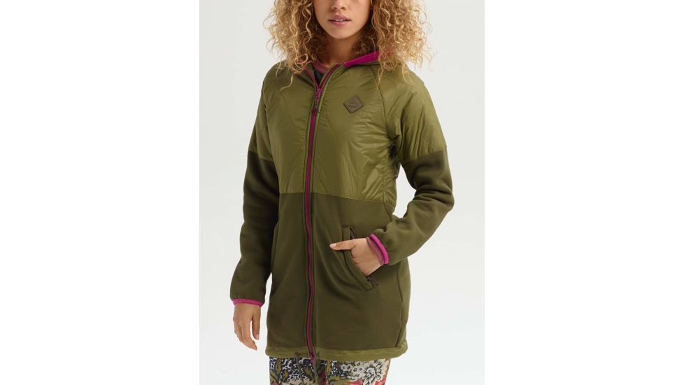 Burton Khalsa Hybrid Full-Zip Jacket - Womens, Martini Olive / Keef, Small, 21356100300-S