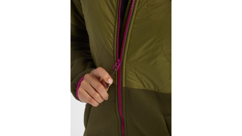 Burton Khalsa Hybrid Full-Zip Jacket - Womens, Martini Olive / Keef, Small, 21356100300-S
