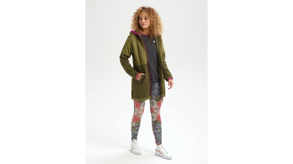 Burton Khalsa Hybrid Full-Zip Jacket - Womens, Martini Olive / Keef, Small, 21356100300-S