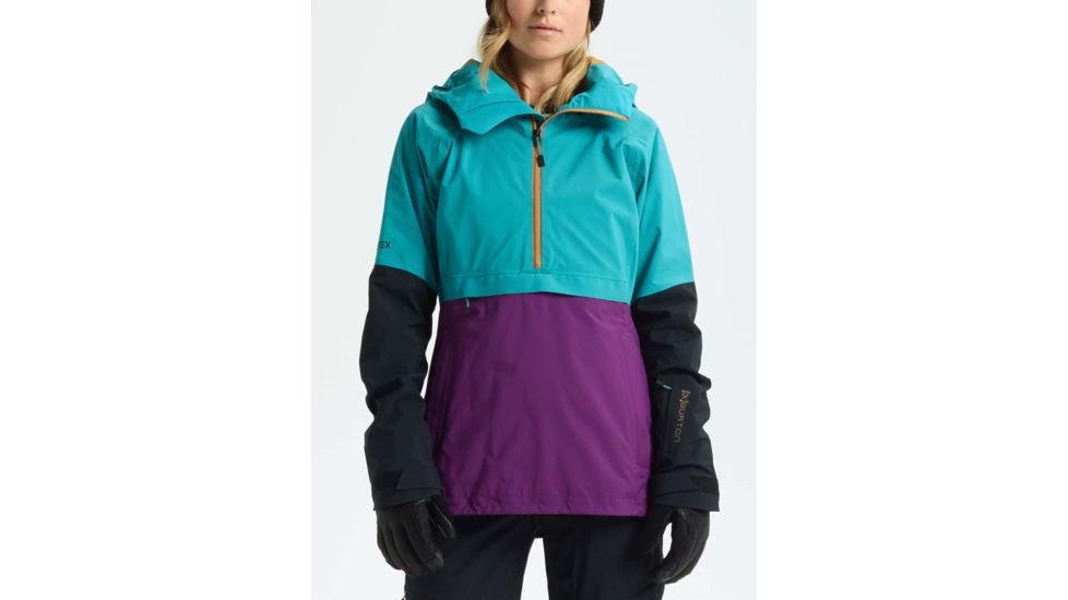 Burton Kimmy 2L Anorak Jacket -Womens, Green-Blue Slate / Charisma / True Black, Large, 21283100400-L