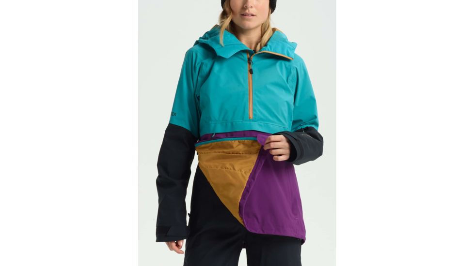 Burton Kimmy 2L Anorak Jacket -Womens, Green-Blue Slate / Charisma / True Black, Large, 21283100400-L