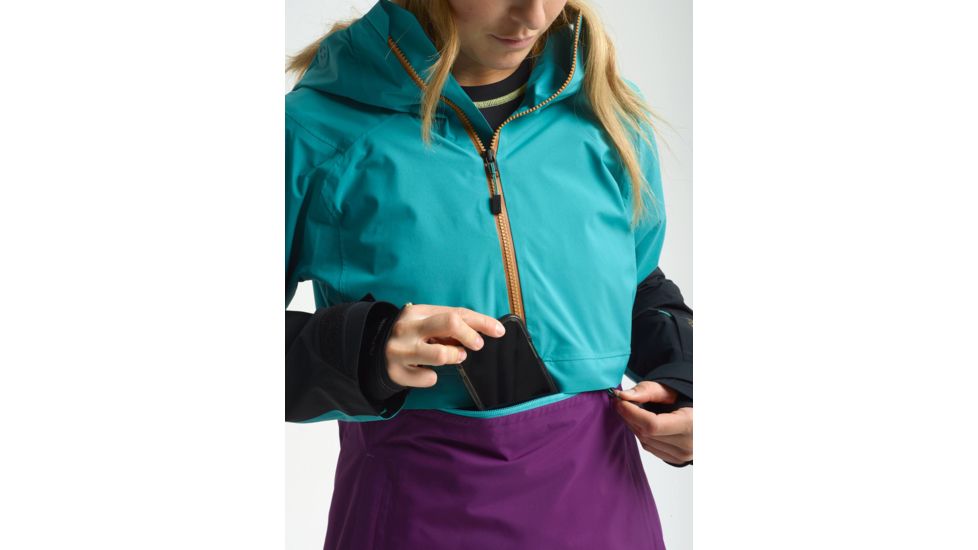 Burton Kimmy 2L Anorak Jacket -Womens, Green-Blue Slate / Charisma / True Black, Large, 21283100400-L
