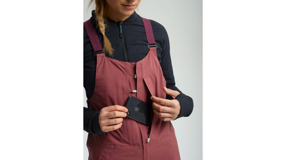 Burton Kimmy Bib Pant, 2L - Womens, Rose Brown, Medium, 21284100200-M