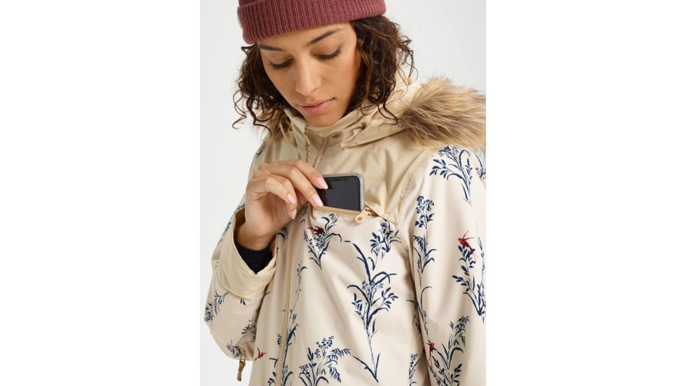 Burton Lelah Jacket - Womens, Cnvsbd/Pebble, Small, 20541100100S