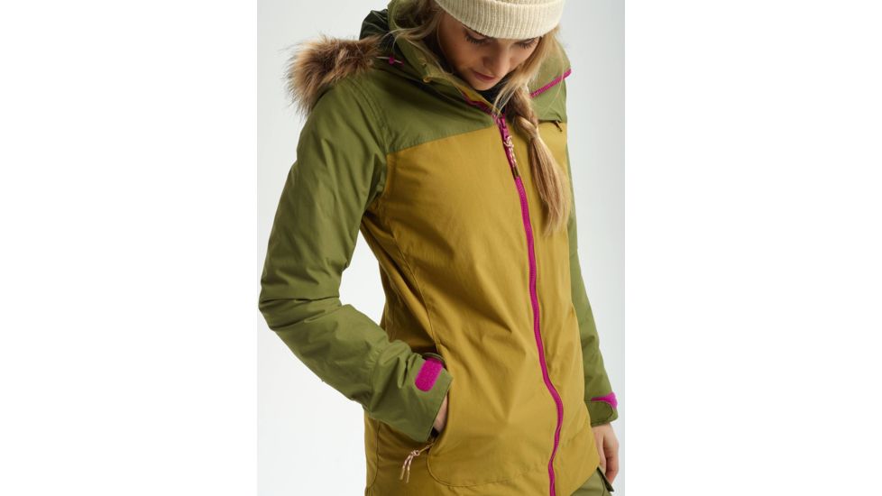 Burton Lelah Jacket - Womens, Martini Olive / Evilo, Small, 20541101300-S