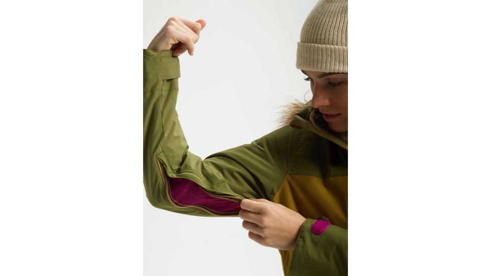 Burton Lelah Jacket - Womens, Martini Olive / Evilo, Small, 20541101300-S
