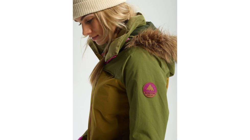 Burton Lelah Jacket - Womens, Martini Olive / Evilo, Small, 20541101300-S