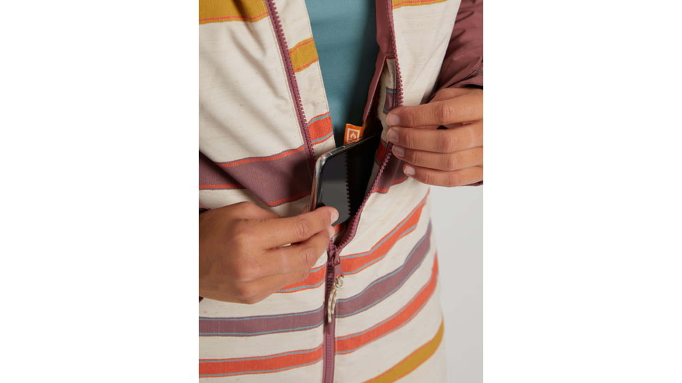 Burton Lelah Jacket - Womens, Rose Brown/Creme Brulee Woven Stripe, Small, 20541102200-S