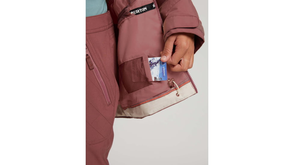 Burton Lelah Jacket - Womens, Rose Brown/Creme Brulee Woven Stripe, Small, 20541102200-S