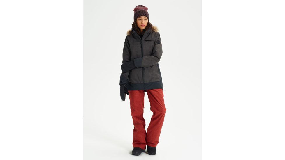 Burton Lelah Jacket - Womens, True Black Heather / True Black, Small, 20541100001-S