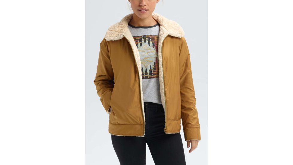 Burton Lynx Reversible Jacket - Womens, Creme Brulee / Wood Thrush, Extra Small, 21360100250-XS