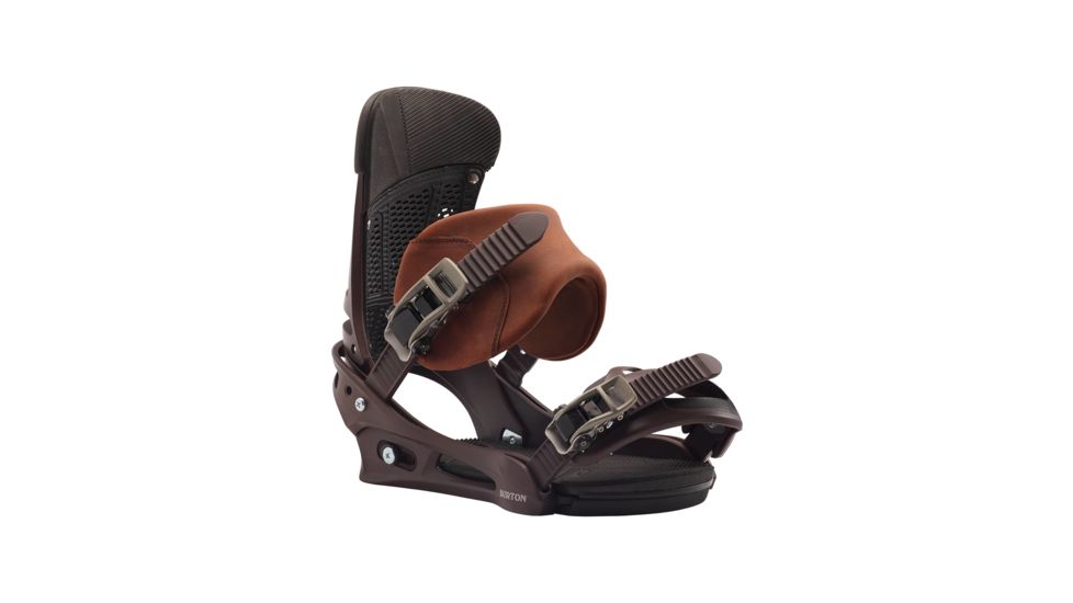 Burton Malavita Leather Snowboard Bindings - Mens, Deep Cognac, Large, 19097102213-L