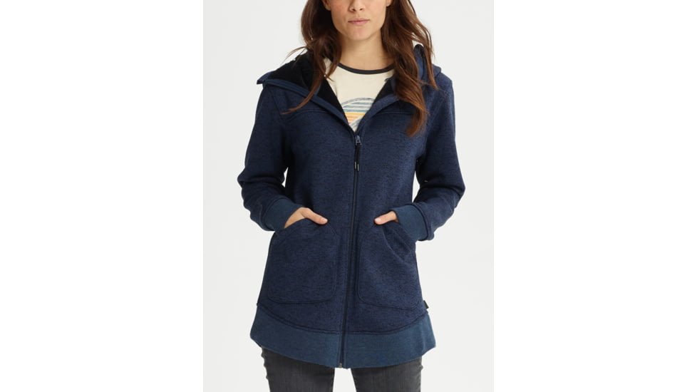 Burton Minxy Full-Zip Hoodie - Womens, Mood Indigo Heather, Medium, 16435104400M