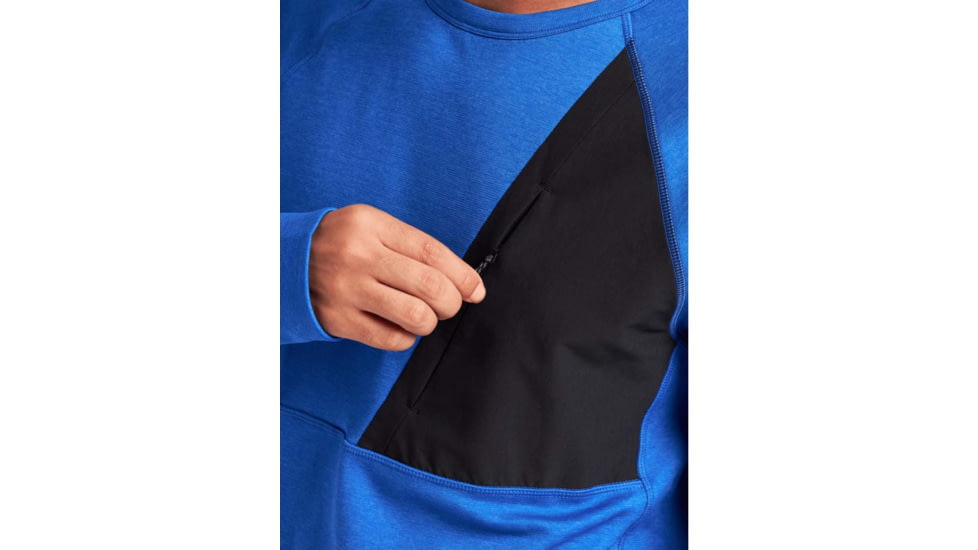 Burton Multipath Grid Crewneck Fleece - Mens, Cobalt Blue, Extra Large, 22727100400-XL