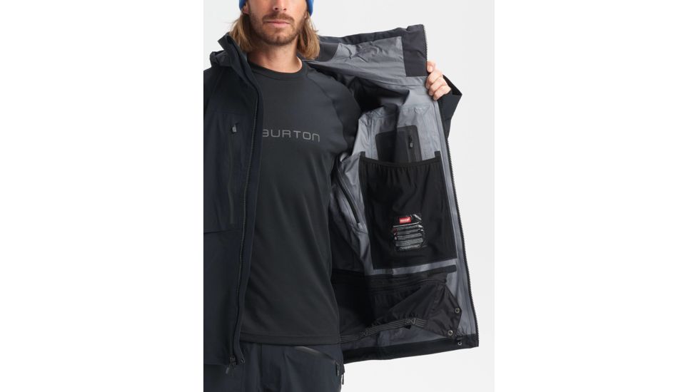 Burton PRO Hover Jacket, 3L - Mens, True Black, Medium, 10009106001-M