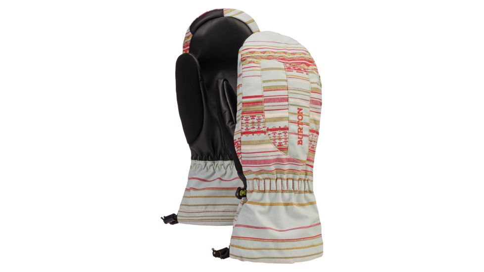 Burton Profile Mittens -Womens, Aqua Gray Revel Stripe, Small, 10392106960-S