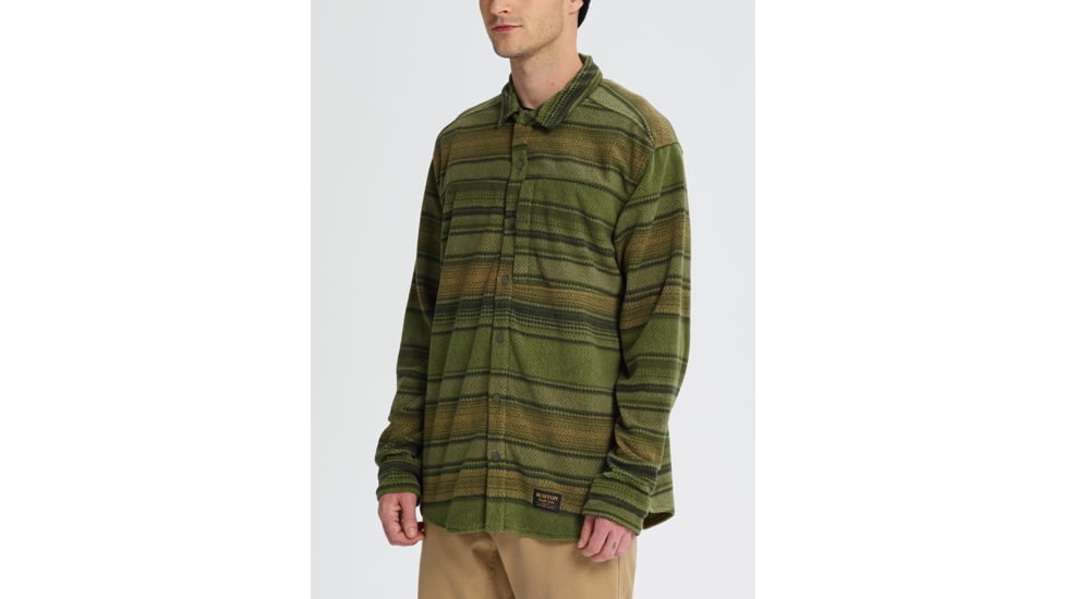 Burton Spillway Snap-Up Fleece - Mens, Clover Tusk Stripe, Medium, 18958102300M