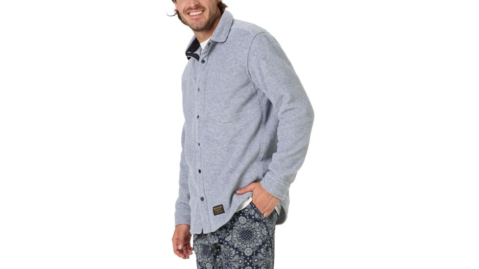 Burton Spillway Snap-Up Fleece - Mens, Gray Heather, Large, 18958101020L