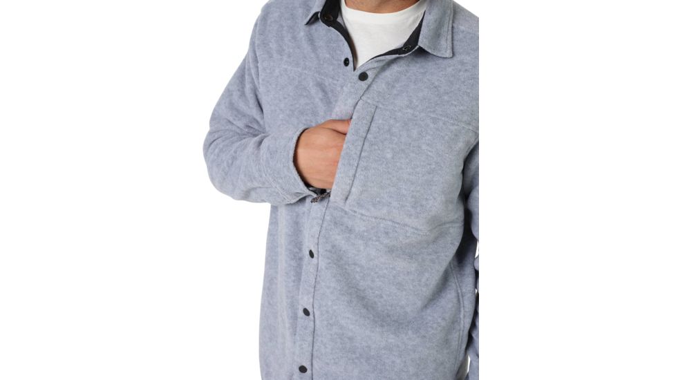 Burton Spillway Snap-Up Fleece - Mens, Gray Heather, Large, 18958101020L