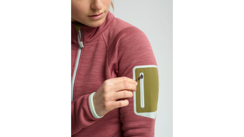 Burton Turbine 1/4 Zip Fleece Jacket - Womens, Rose Brown Heather, Extra Small, 15049104200-XS