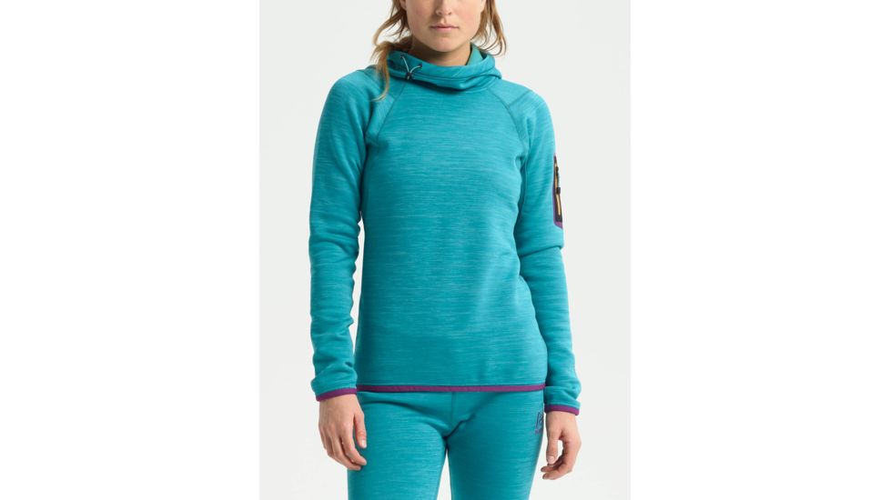 Burton Turbine Pullover Fleece - Womens, Green-Blue Slate Heather, Extra Small, 15048104400-XS