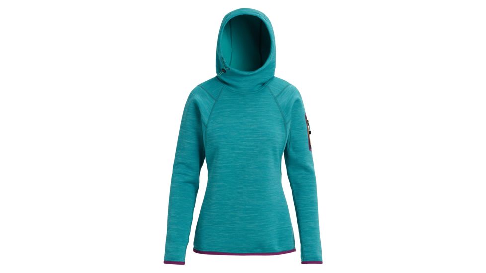 Burton Turbine Pullover Fleece - Womens, Green-Blue Slate Heather, Extra Small, 15048104400-XS