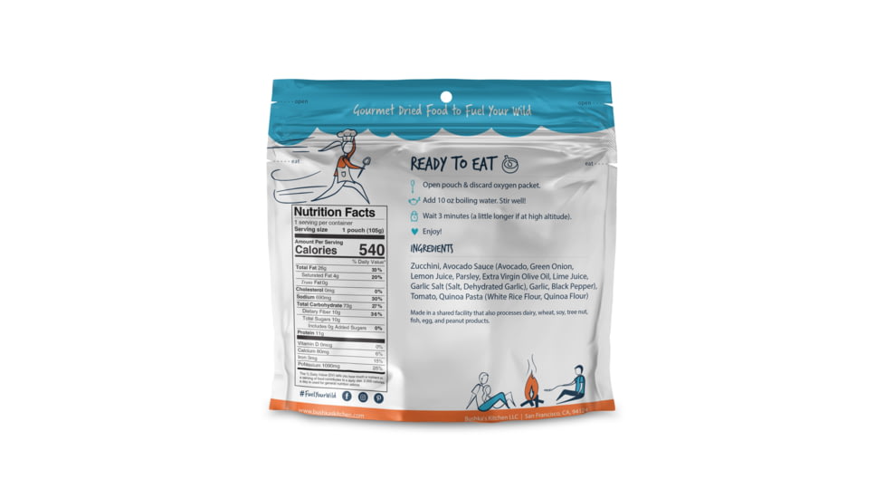 Bushkas Kitchen Zesty Zoodles, Single Serving, fd-05