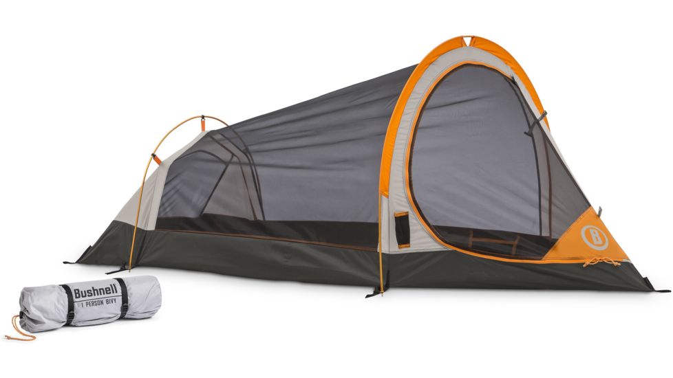 Bushnell 1 Person Backpacking Tent, Orange/Gray/Black, 50000