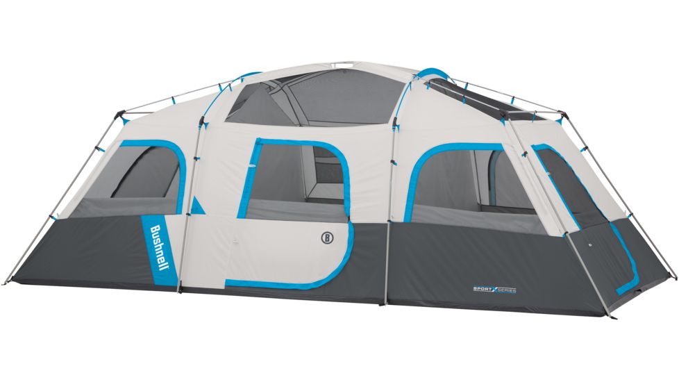 Bushnell 12 Person FRP Cabin Tent, Blue/Gray/Dark Gray, 50007