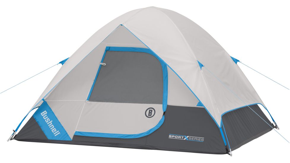 Bushnell 4 Person FRP Dome Tent, Blue/Gray/Dark Gray, 50005