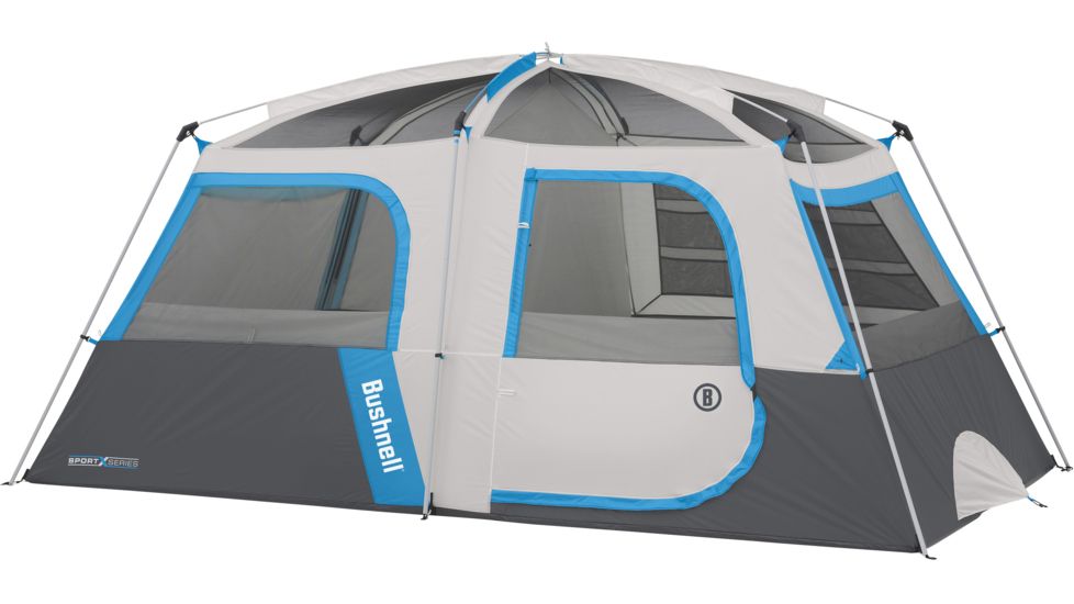 Bushnell 8 Person FRP Cabin Tent, Blue/Gray/Dark Gray, 50006