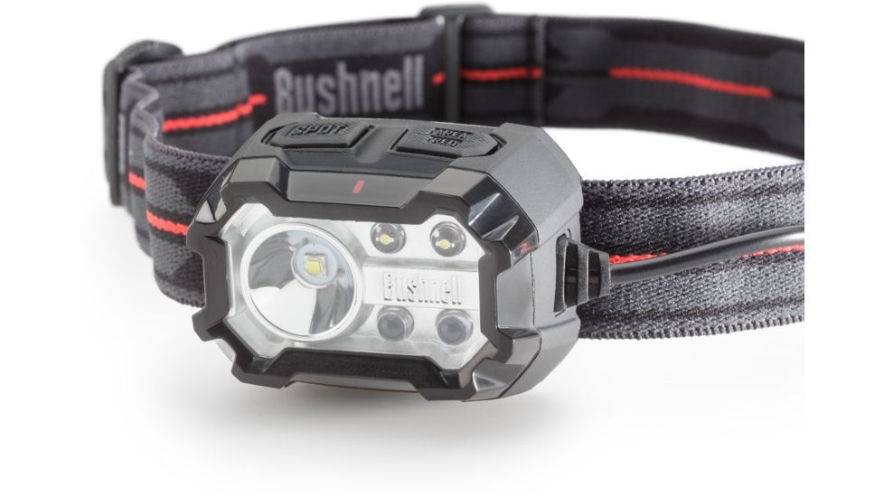Bushnell PRO Rechargable 400 Lumen MC Headlamp, Gray/Orange, 50010