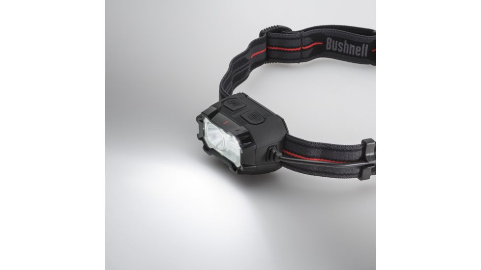 Bushnell PRO Rechargable 400 Lumen MC Headlamp, Gray/Orange, 50010