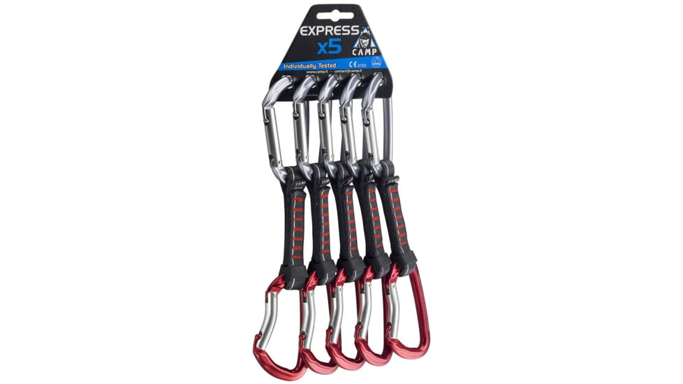 C.A.M.P. Orbit Express KS Quickdraw - 5 Pack - 11cm-Blue/Red-Clearance