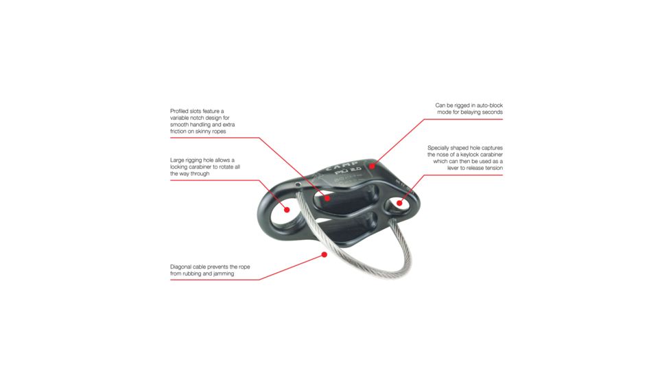 C.A.M.P. Piu 2.0 Belay Kit, Gun Metal, 293402